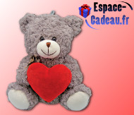 Peluche Ourson coeur [23cm]