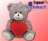 Peluche Ourson coeur [30cm]