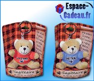 Porte-clés peluche ourson \" Sagittaire \"