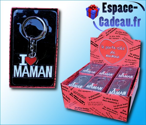 Porte-clés métal "Maman"