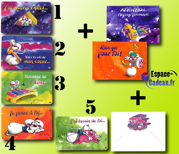 Carte Diddl Amour, Espacecadeau