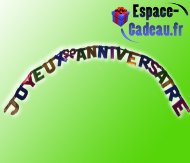 Guirlande lettre " Joyeux anniversaire "